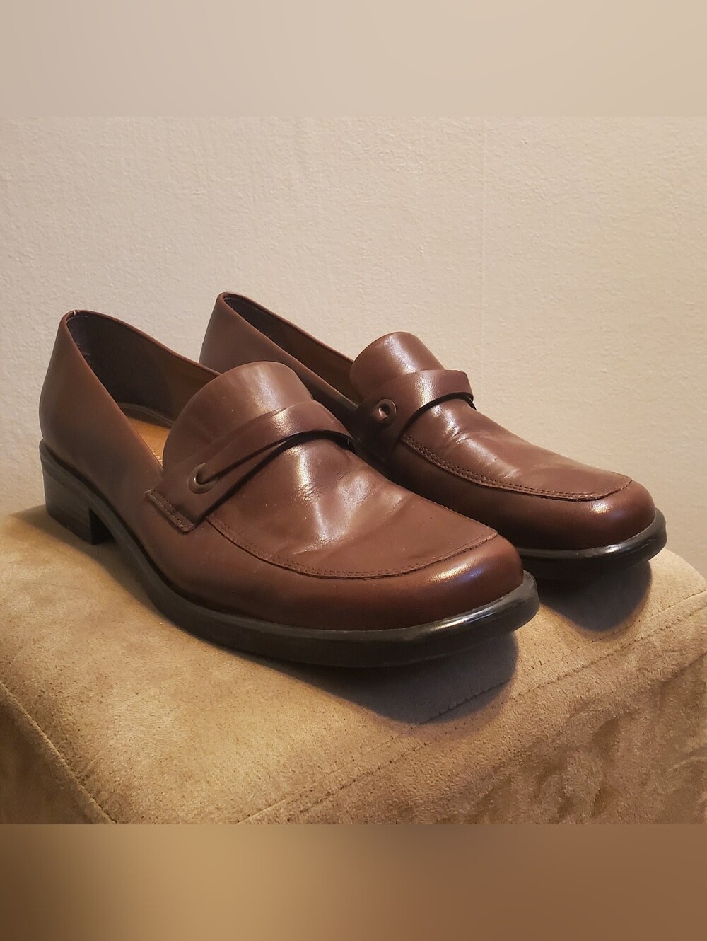 Brown Leather Penny Loafers Size 9.5